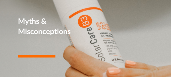 Graphic with an image of SolarCareB3 and the text saying 'myths and misconceptions'